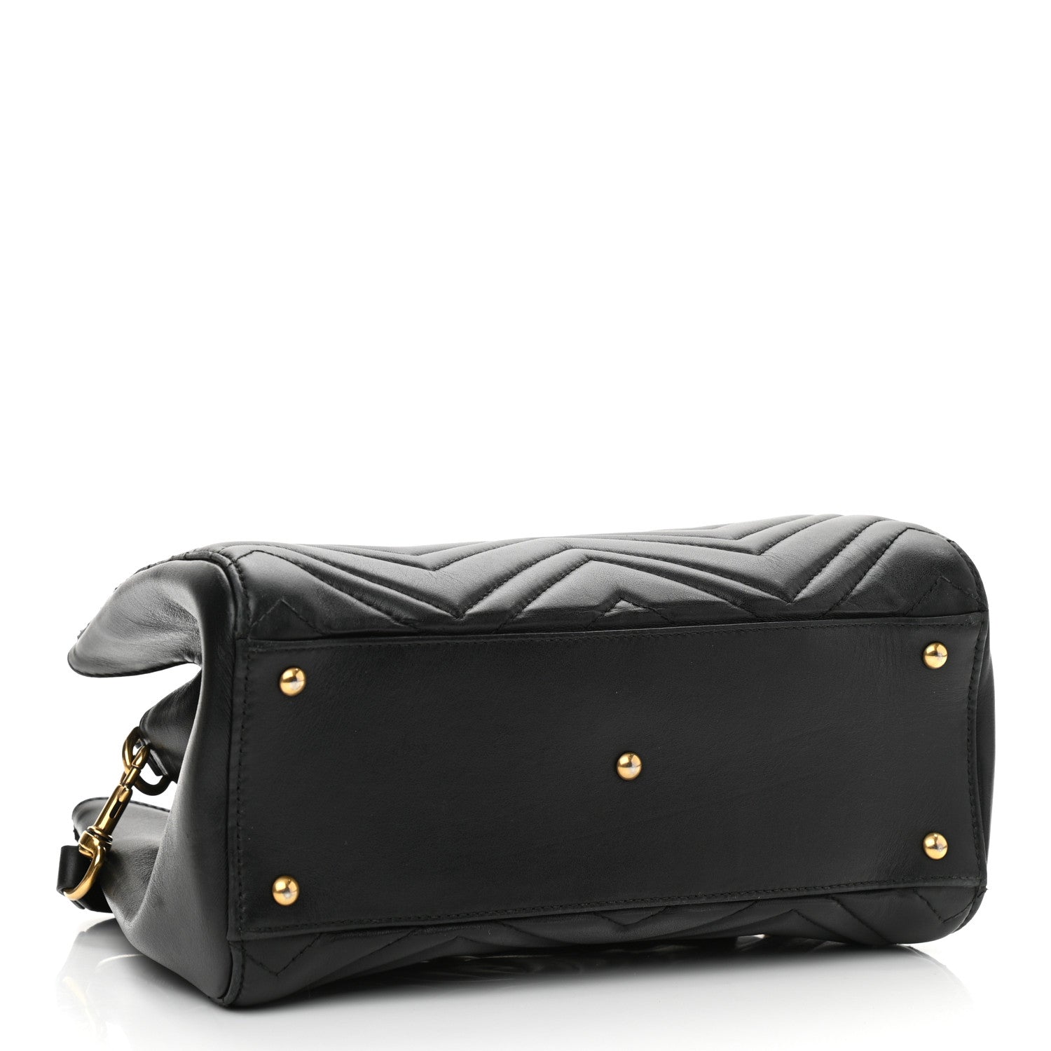 Gucci Calfskin Matelasse Small GG Marmont Tote Black 4 of 15