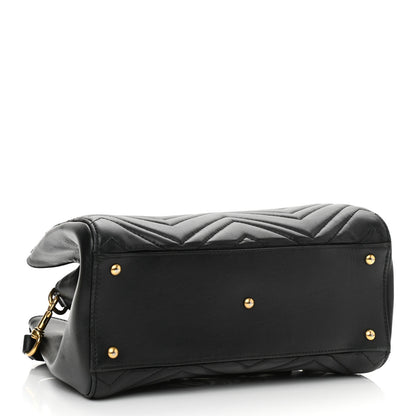 Gucci Calfskin Matelasse Small GG Marmont Tote Black 4 of 15