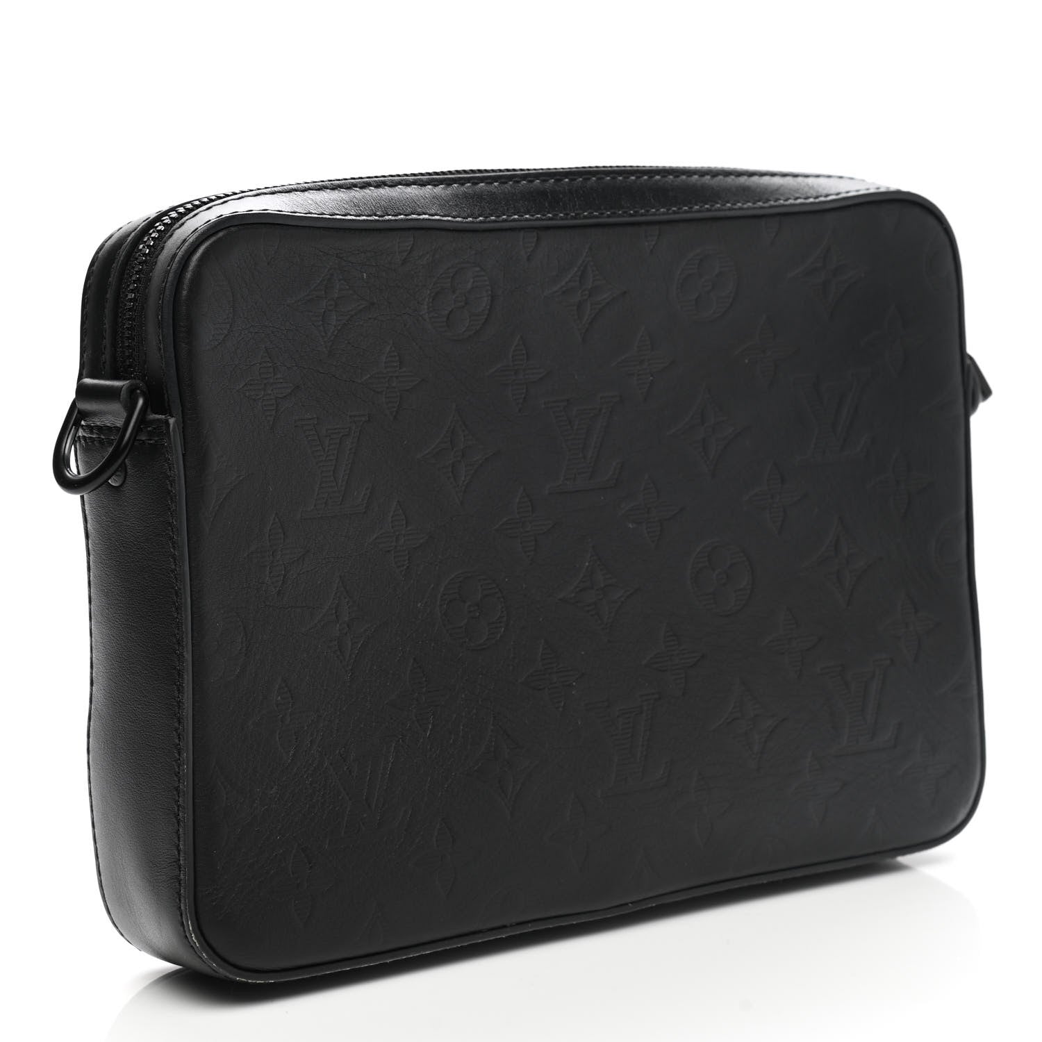 Louis Vuitton Calfskin Monogram Shadow Duo Messenger Black 3 of 11
