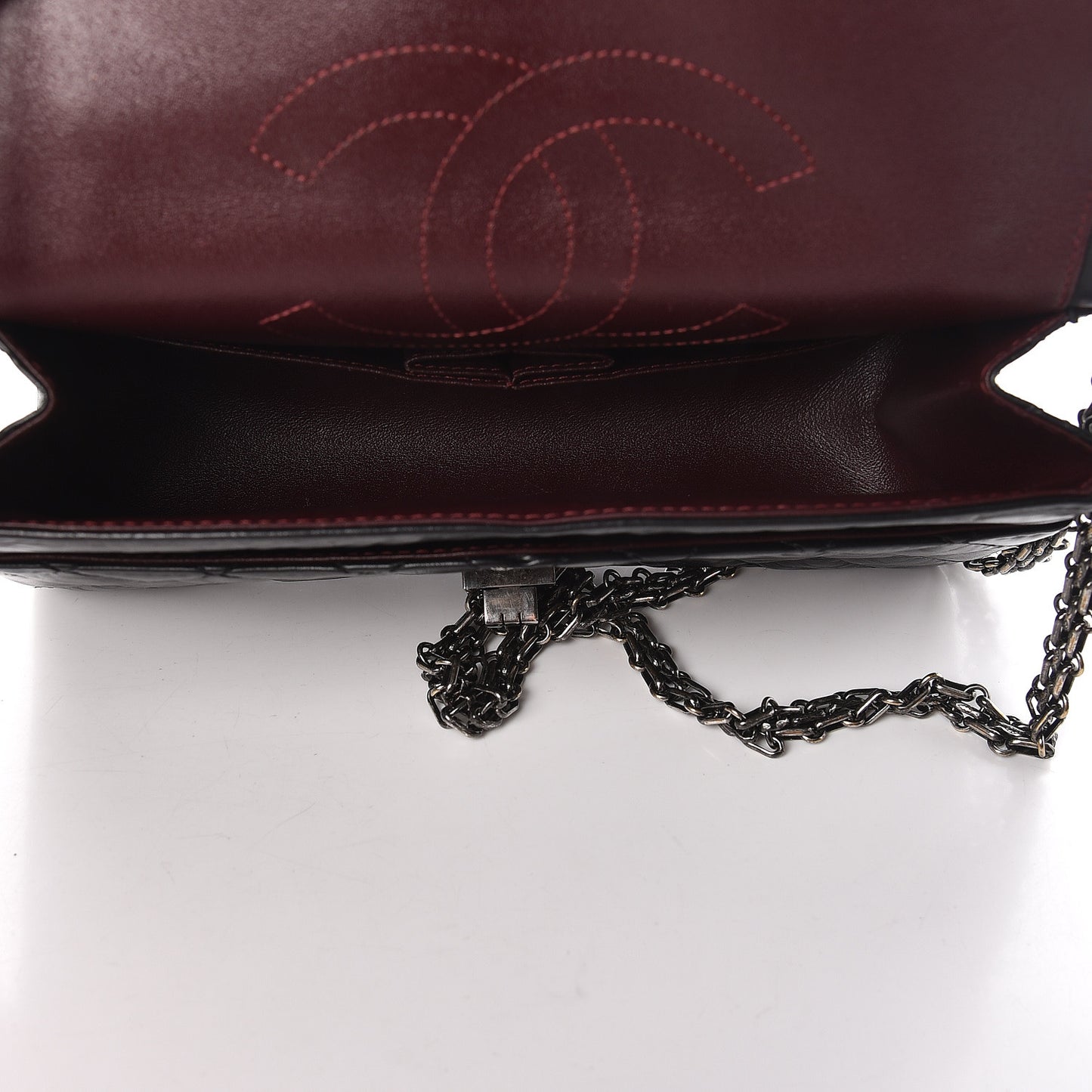Aged Calfskin Quilted 2.55 Reissue 225 Flap Black
