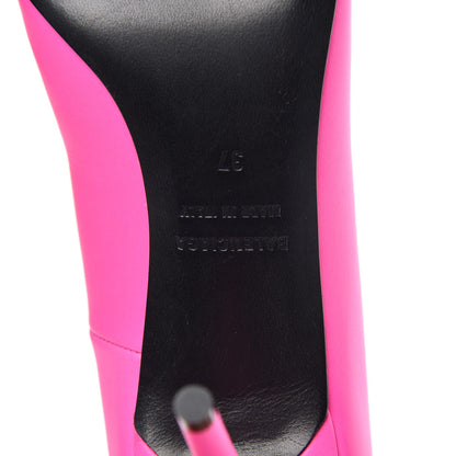 Balenciaga Soft Nappa Square Knife 80mm Pumps 37 Neon Pink 9 of 10