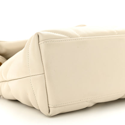 Saint Laurent Lambskin Quilted Small Loulou Puffer Monogram Chain Satchel Crema Soft 9 of 10