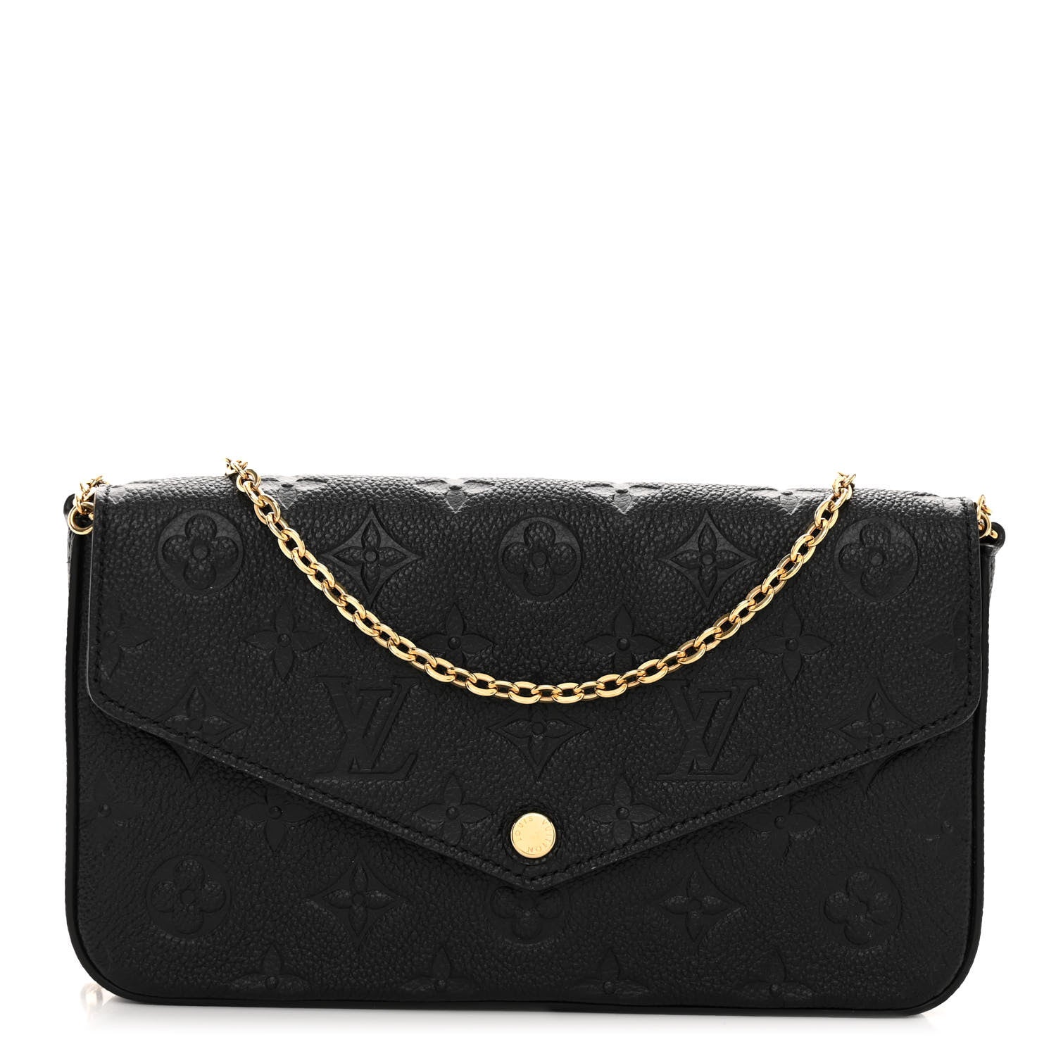 Louis Vuitton LOUIS VUITTON Empreinte Pochette Felicie Chain Wallet Black 1 of 10