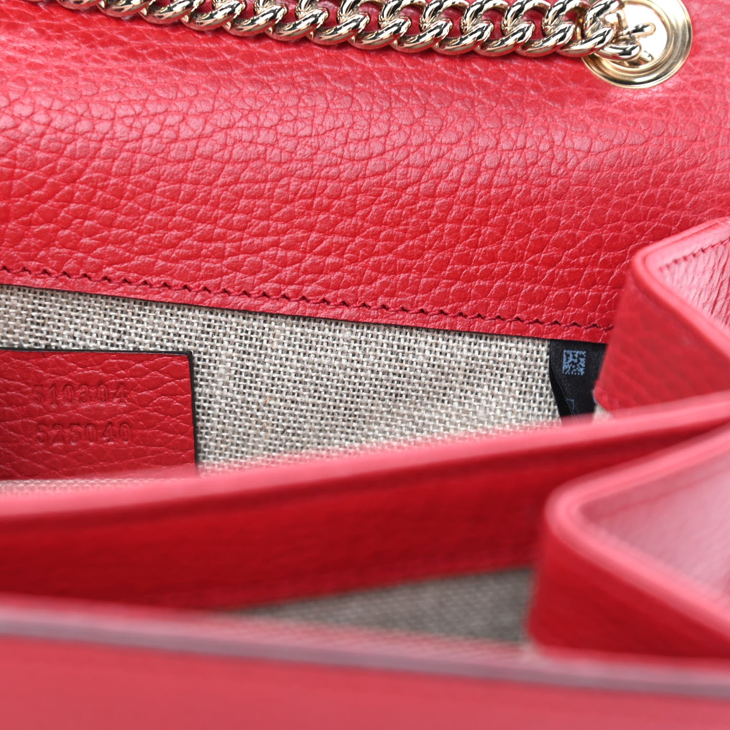 Gucci Dollar Calfskin Small Interlocking G Shoulder Bag Red 7 of 10