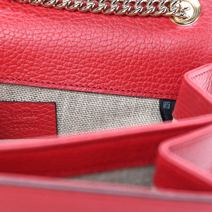 Gucci Dollar Calfskin Small Interlocking G Shoulder Bag Red 7 of 10