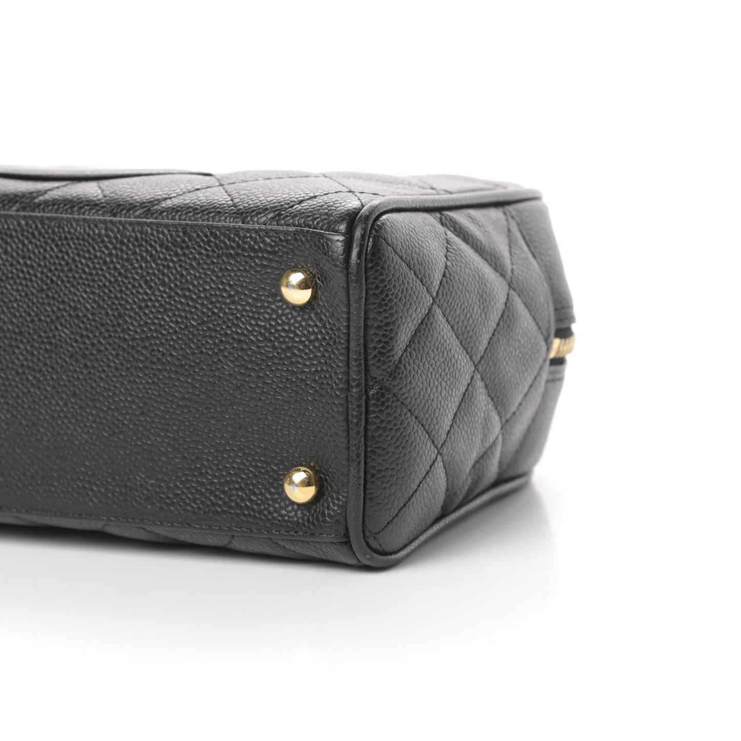 Caviar Quilted Small Bowler Black