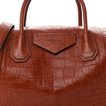 Givenchy Calfskin Crocodile Embossed Medium Soft Antigona Paprika 8 of 10