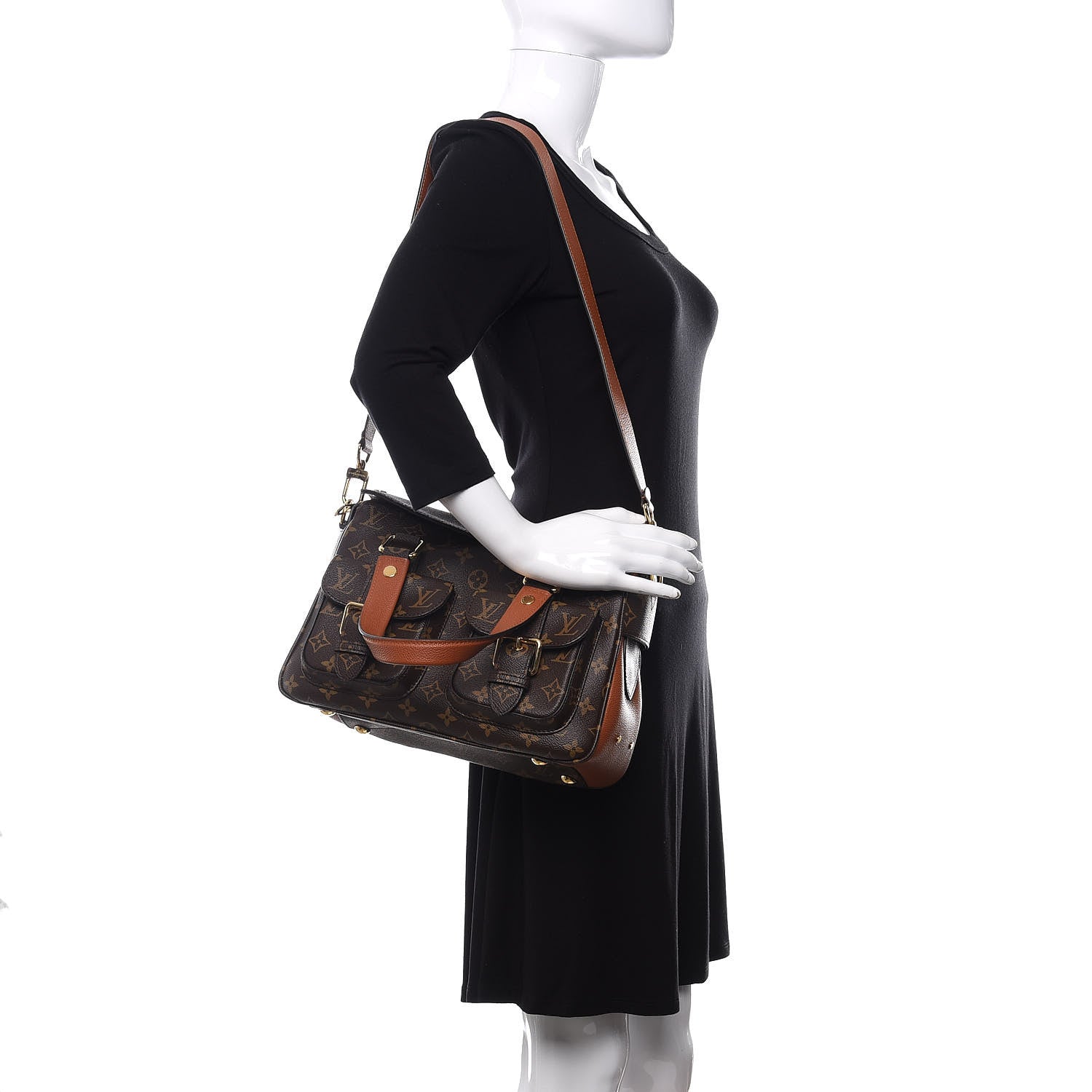 Louis Vuitton Monogram Manhattan NM Caramel 2 of 10