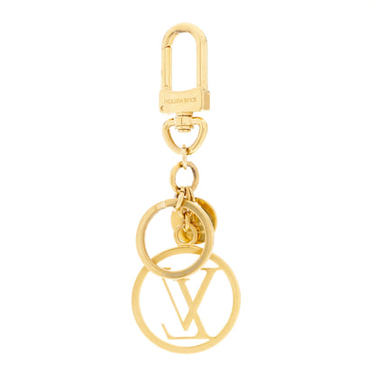 Louis Vuitton Metal LV Circle Bag Charm Key Holder Gold 3 of 6