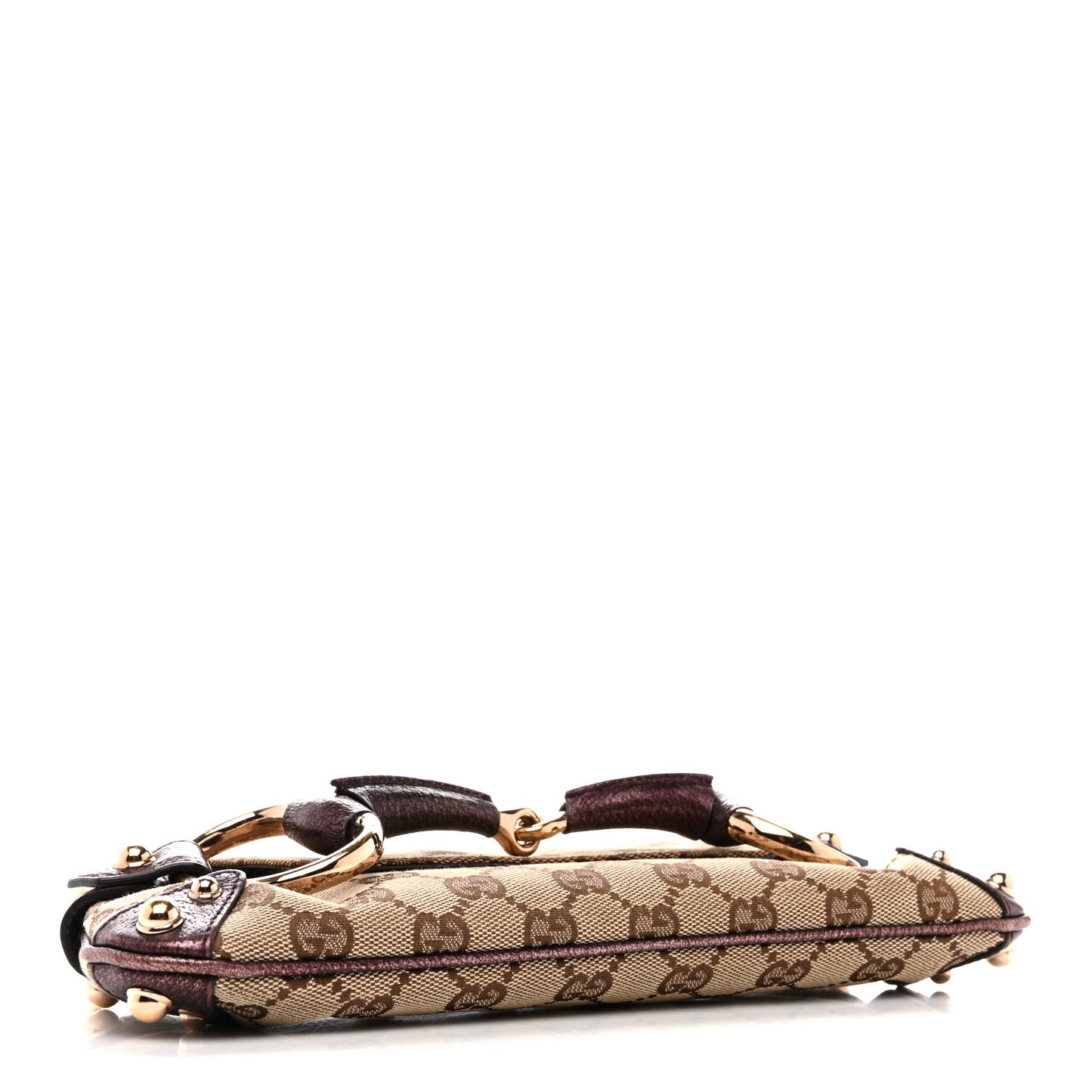 Monogram Small Horsebit Chain Clutch Purple