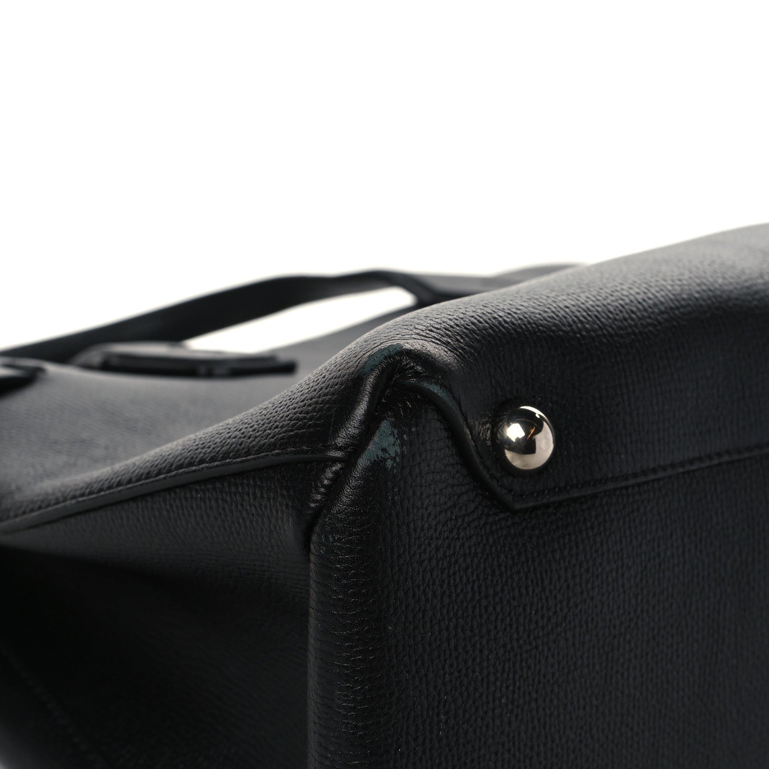 Burberry Grainy Calfskin Vintage Check Medium Banner Tote Black 8 of 8