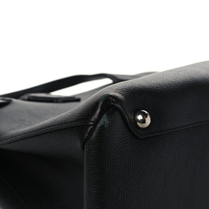 Burberry Grainy Calfskin Vintage Check Medium Banner Tote Black 8 of 8