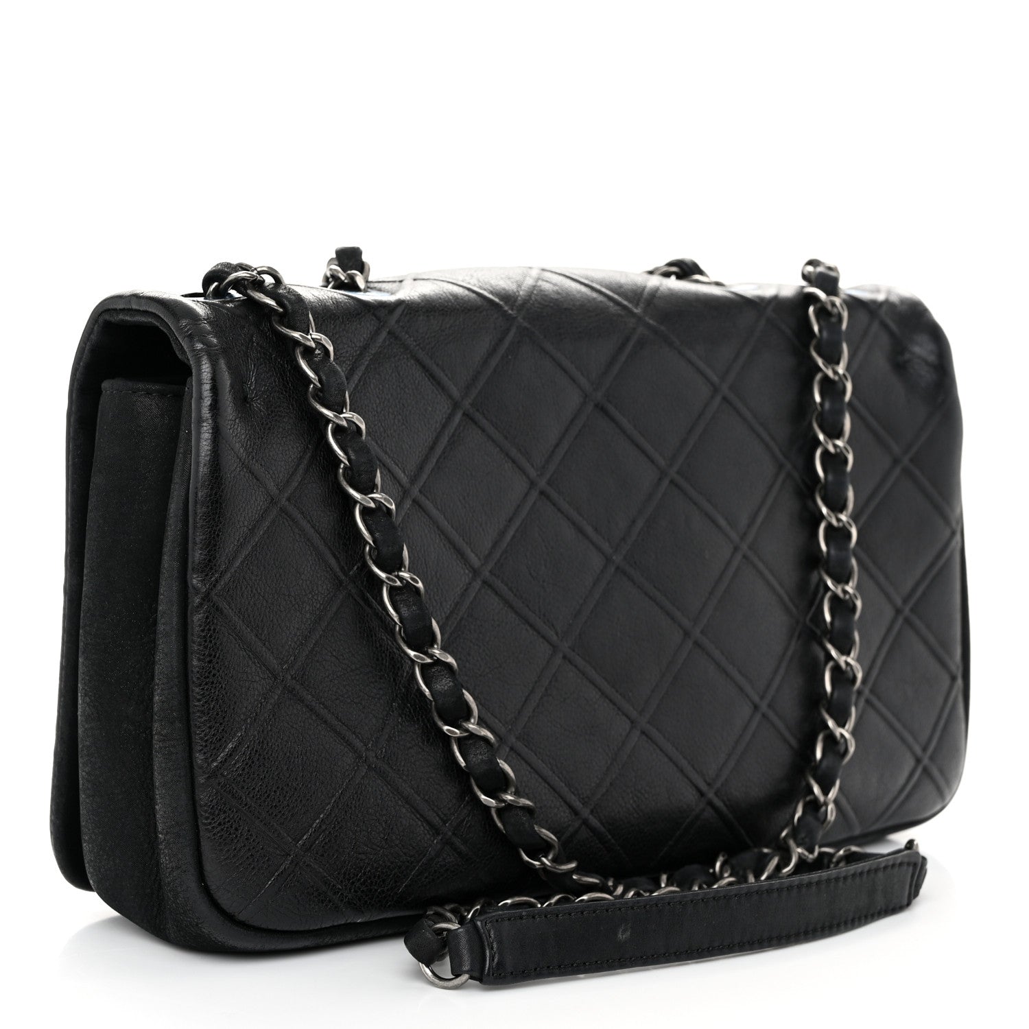 Chanel Calfskin Diamond Embossed New Chic Flap Black 3 of 11