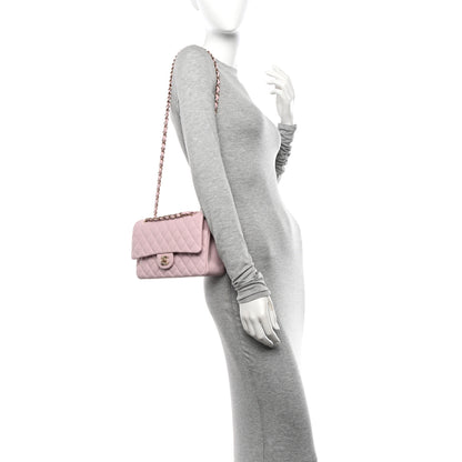 Chanel Caviar Quilted Medium Double Flap Light Pink 2 of 10