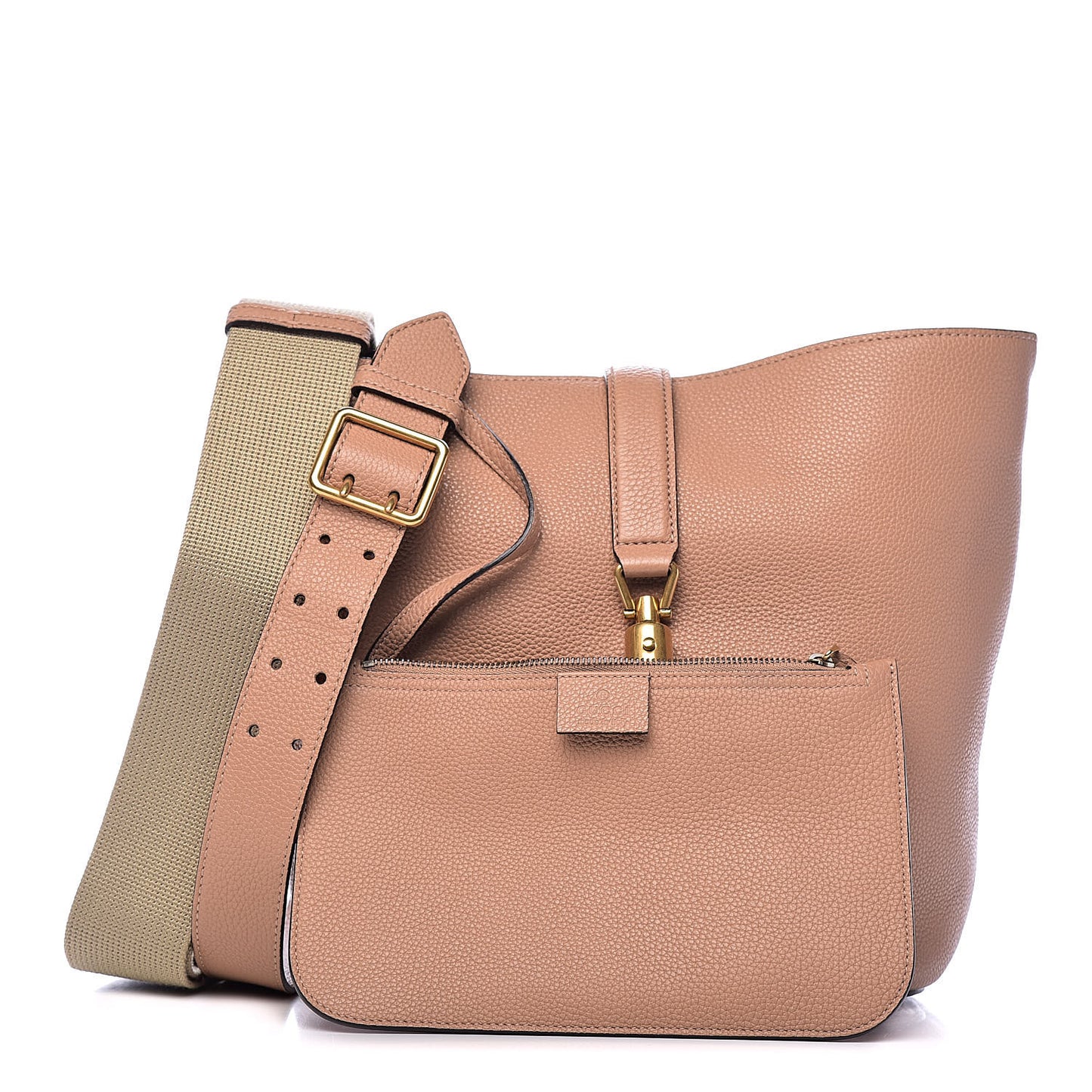 Soft Grained Calfskin Small Jackie Bucket Bag Camelia