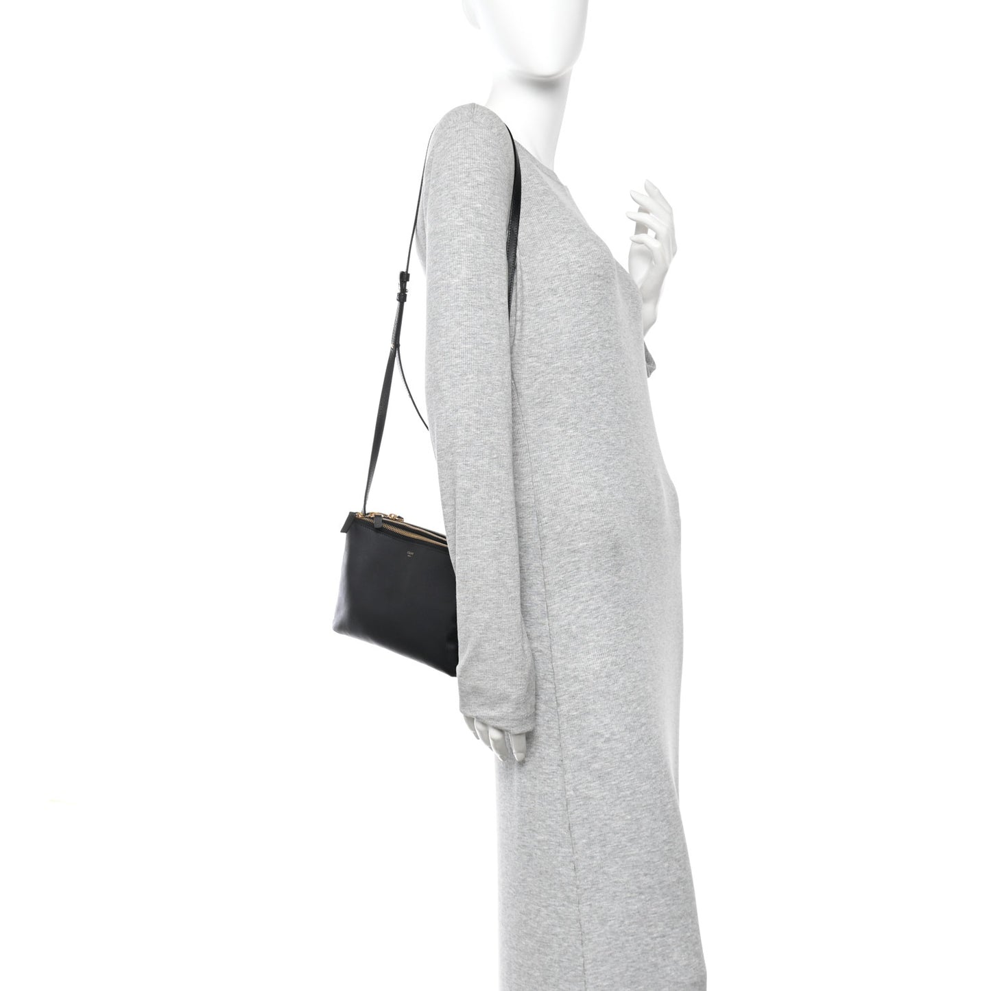 Lambskin Small Trio Crossbody Bag Black