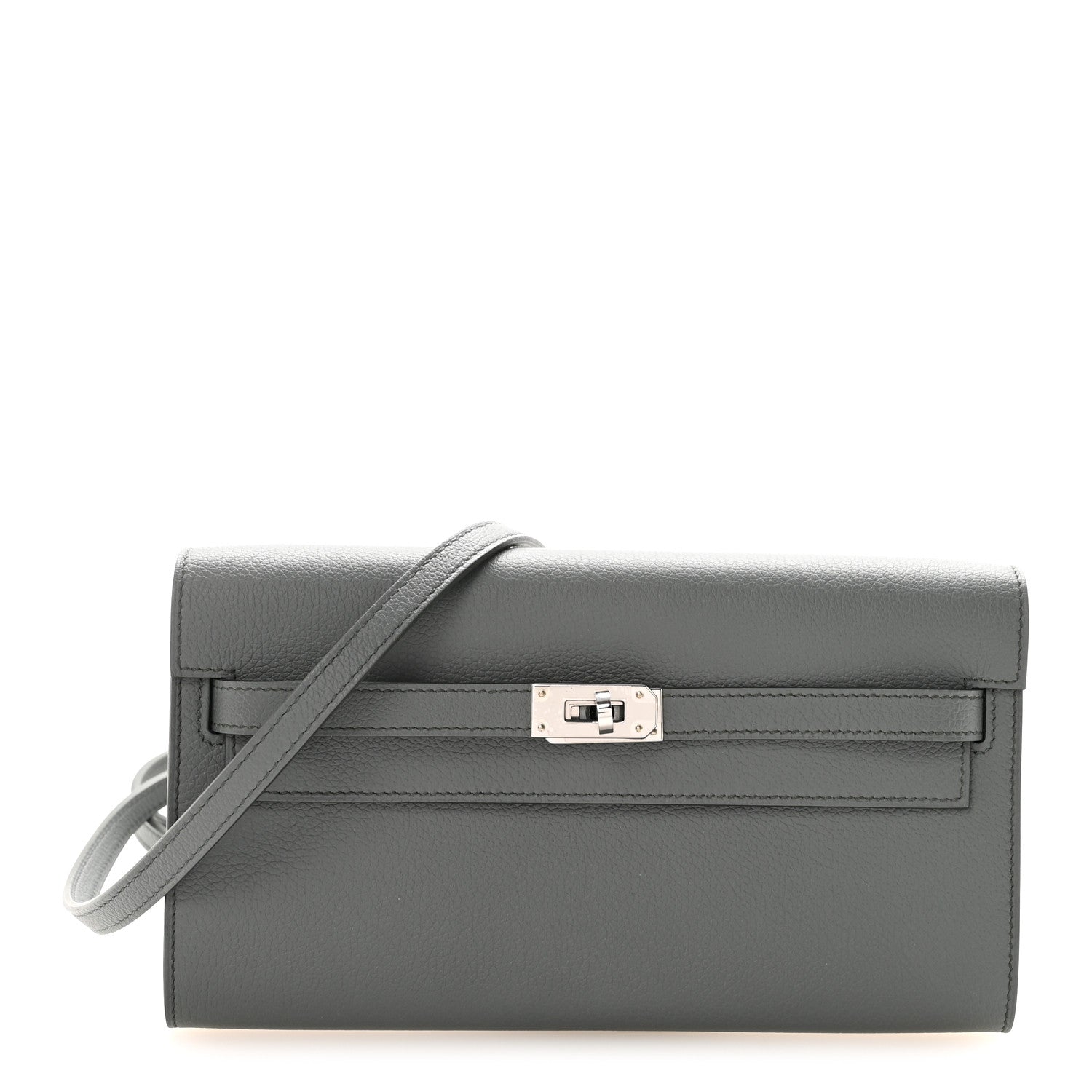 Hermes Evercolor Kelly Wallet To Go Vert Amande 1 of 10