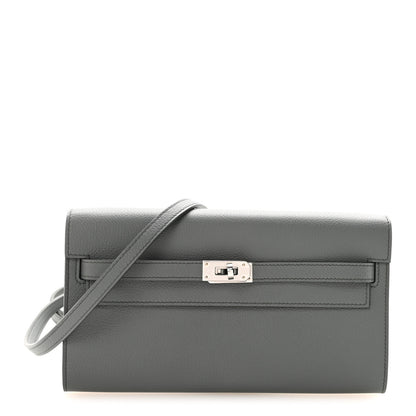 Hermes Evercolor Kelly Wallet To Go Vert Amande 1 of 10