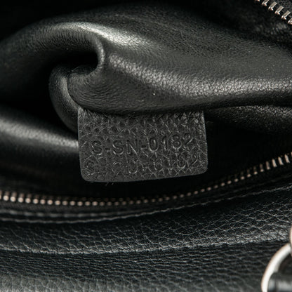 Celine Drummed Calfskin Suede Medium Trapeze Black 7 of 7