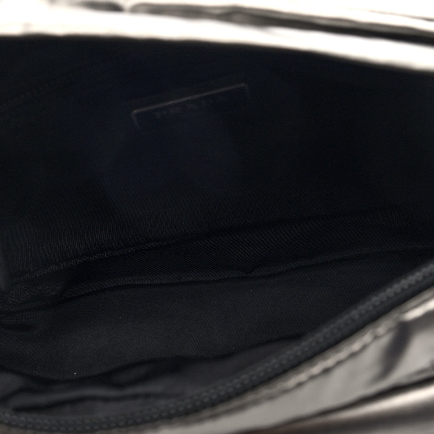 Prada Metallic Nylon Crossbody Bag Ferro 5 of 9