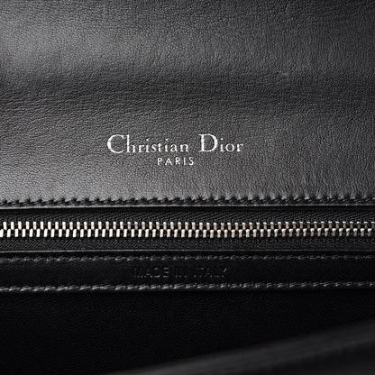Christian Dior Lambskin Sequin Medium Diorama Flap Bag Black 7 of 15