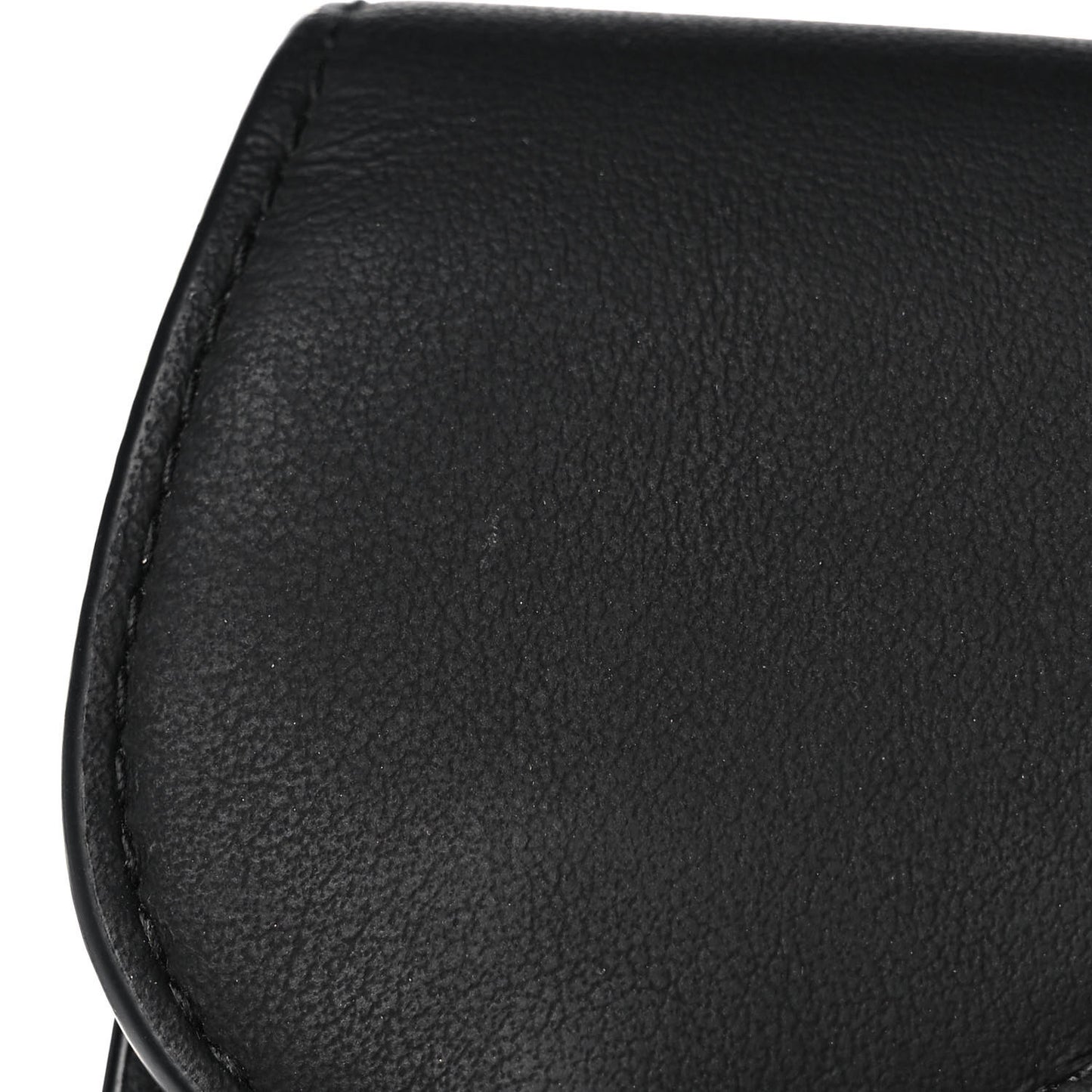 Ultra Matte Calfskin Saddle Card Holder Black