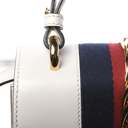 Gucci Calfskin Mini Sylvie Top Handle Bag White 12 of 13