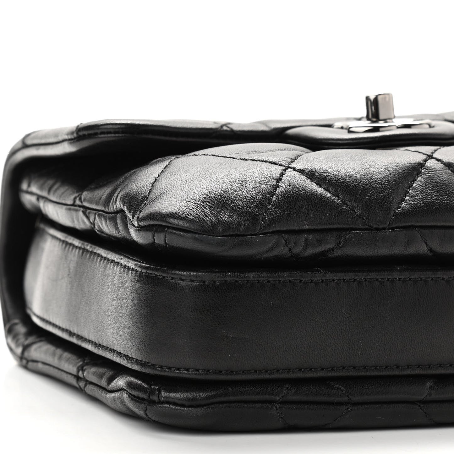 Lambskin Quilted Mini Chanel 3 Flap Black