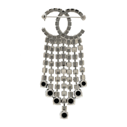 Chanel Crystal Fringe CC Brooch Black 3 of 4