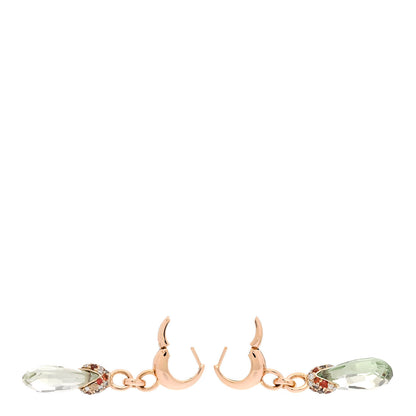 Pomellato 18K Rose Gold Diamond Brown Diamond Prasiolite Sapphire Pin Up Drop Earrings 3 of 5