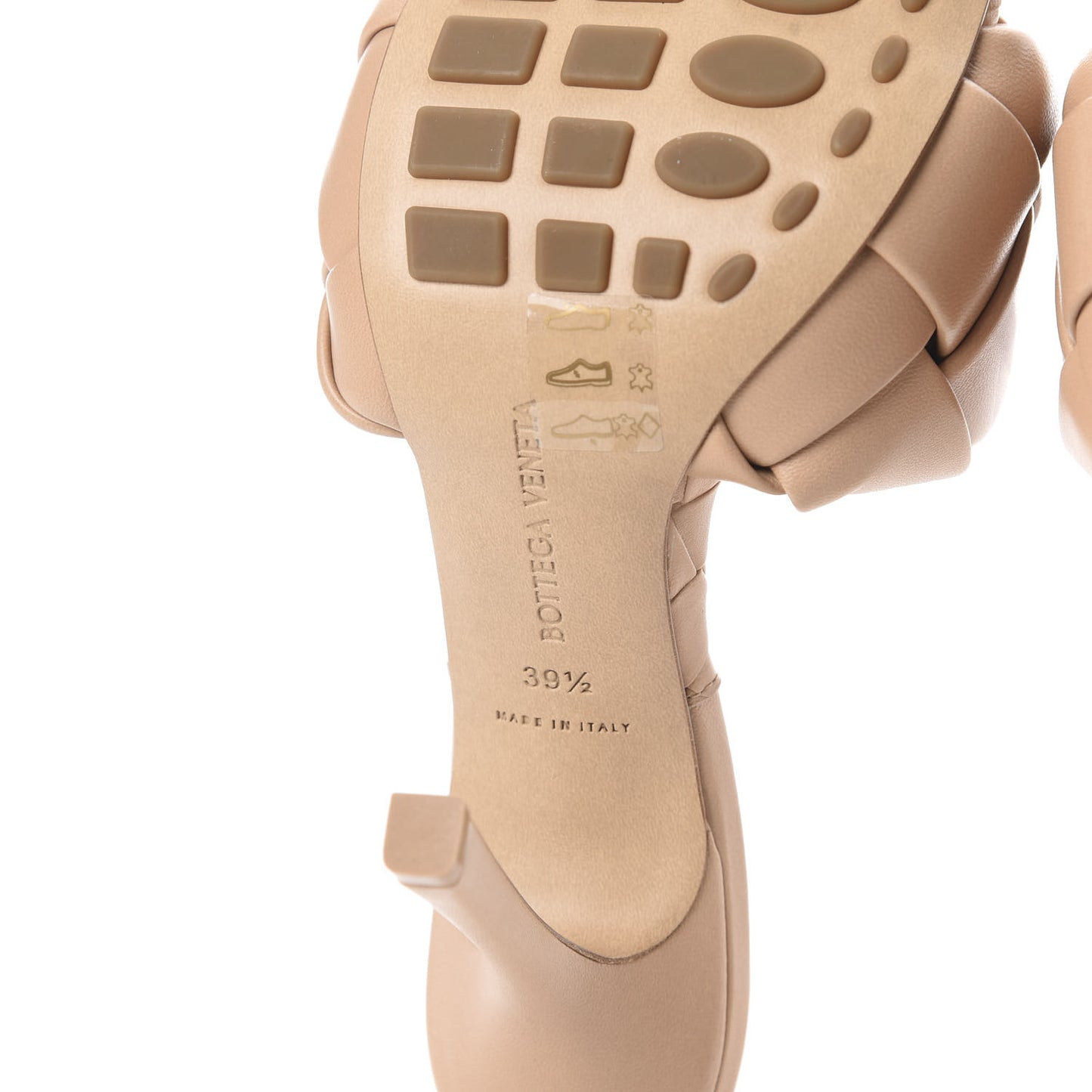 Nappa Maxi Intrecciato Lido Mule Sandals 39.5 Cipria