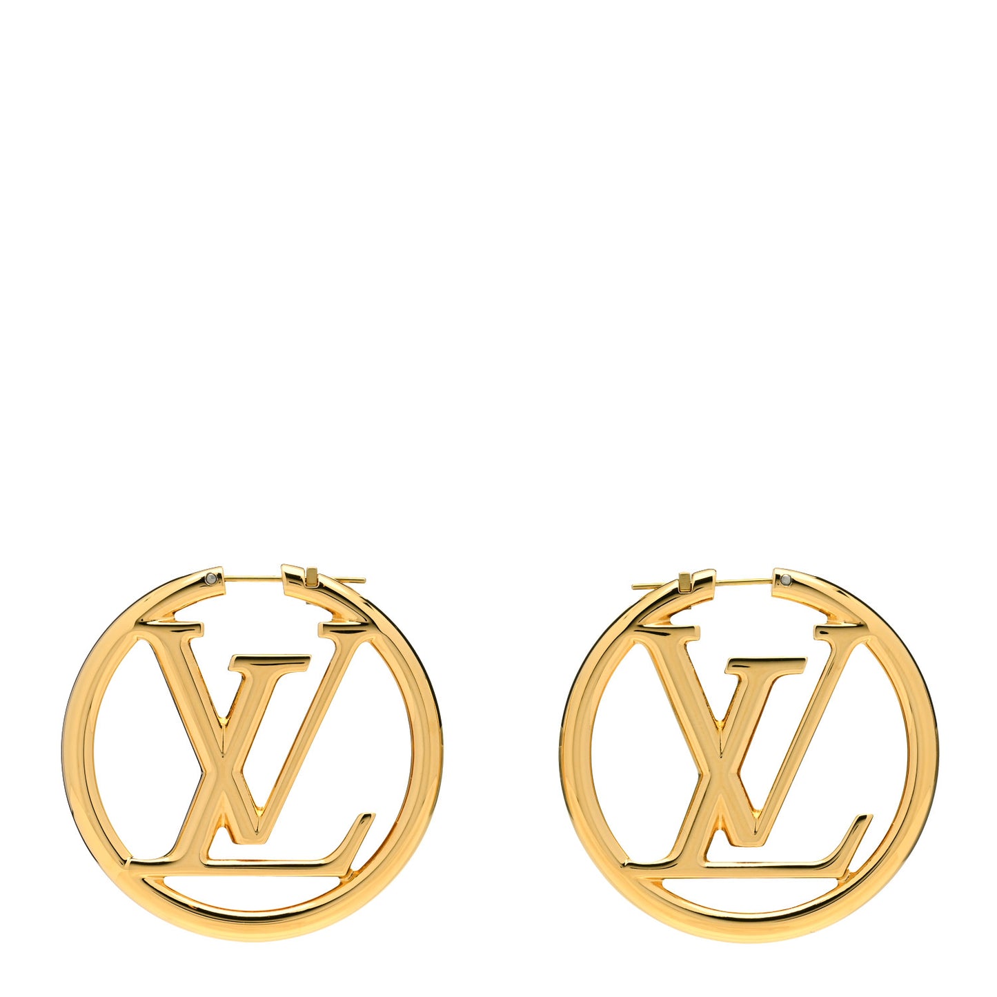 Metal Louise Hoop Earrings Gold