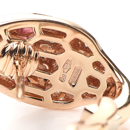 Bulgari 18K Rose Gold Diamond Tourmaline Serpenti Seduttori Earrings 5 of 6