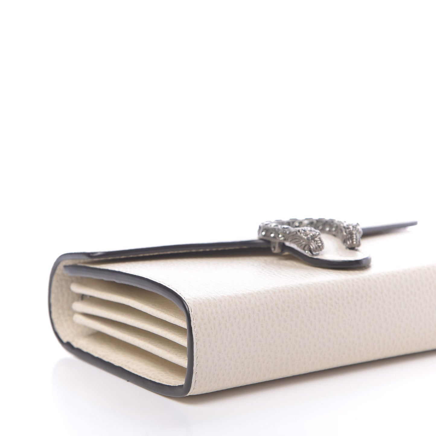 Dollar Calfskin Mini Dionysus Chain Wallet Mystic White