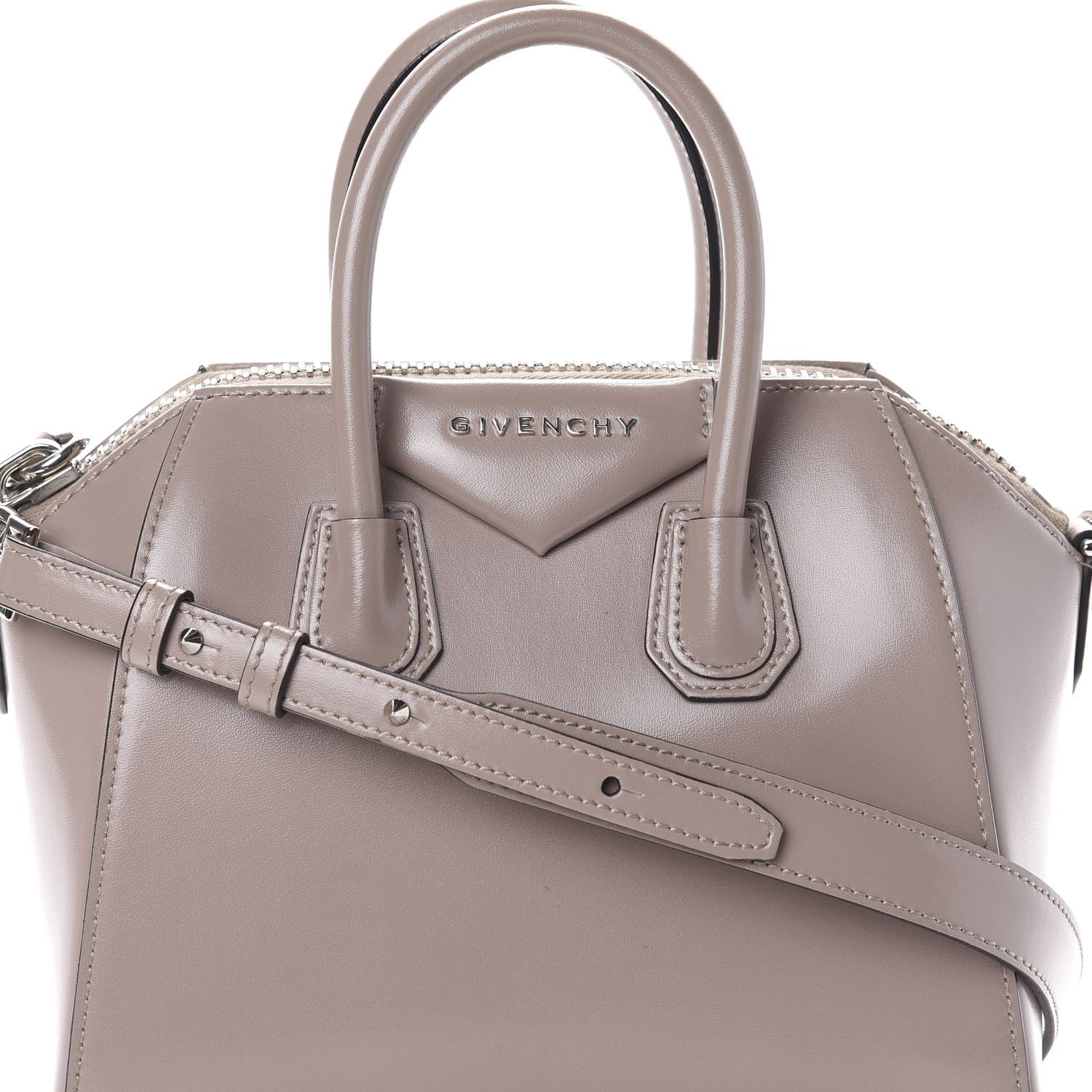 Givenchy Shiny Lord Calfskin Mini Antigona Taupe 8 of 10