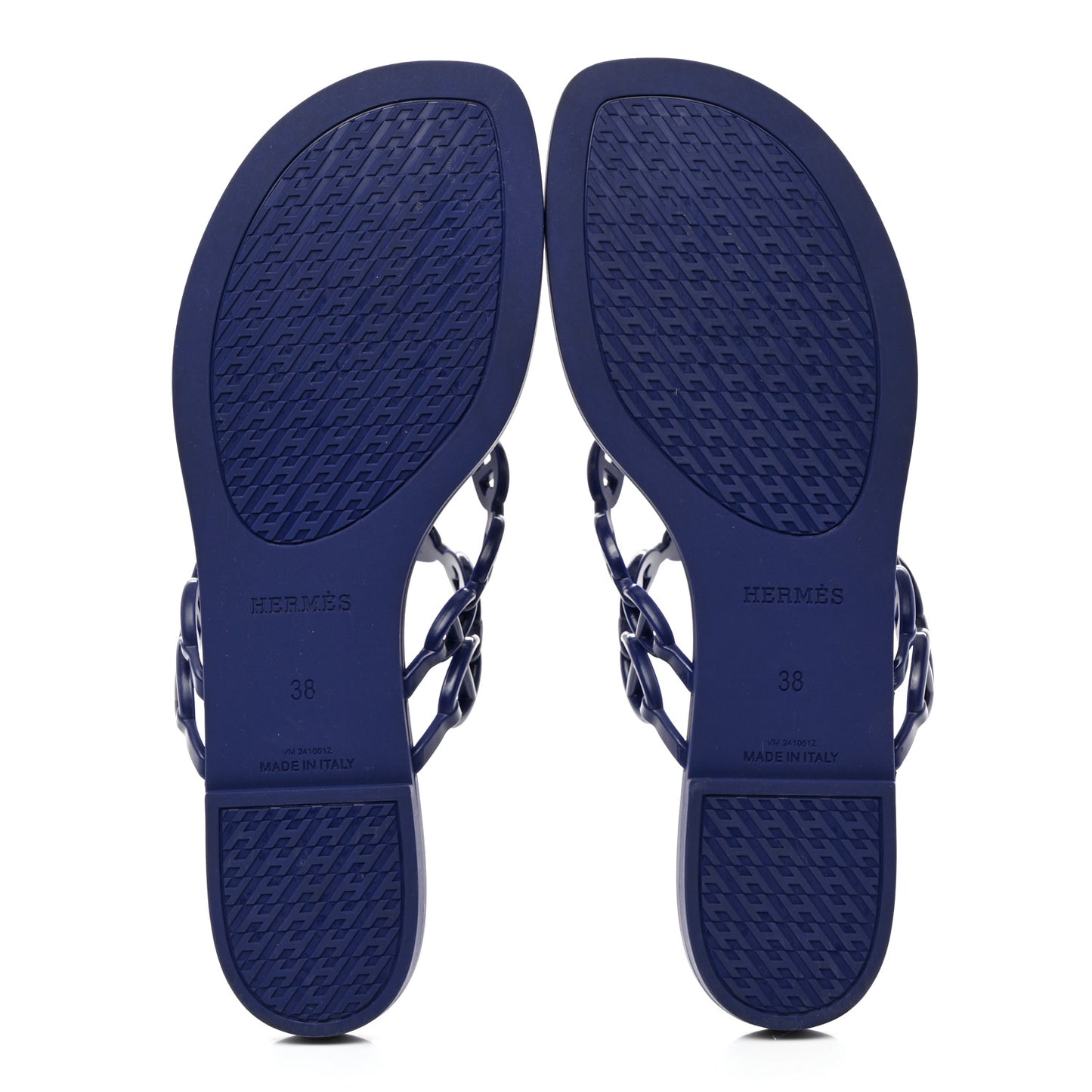 Rubber Chaine d'Ancre Island Sandals 38 Bleu Smalt