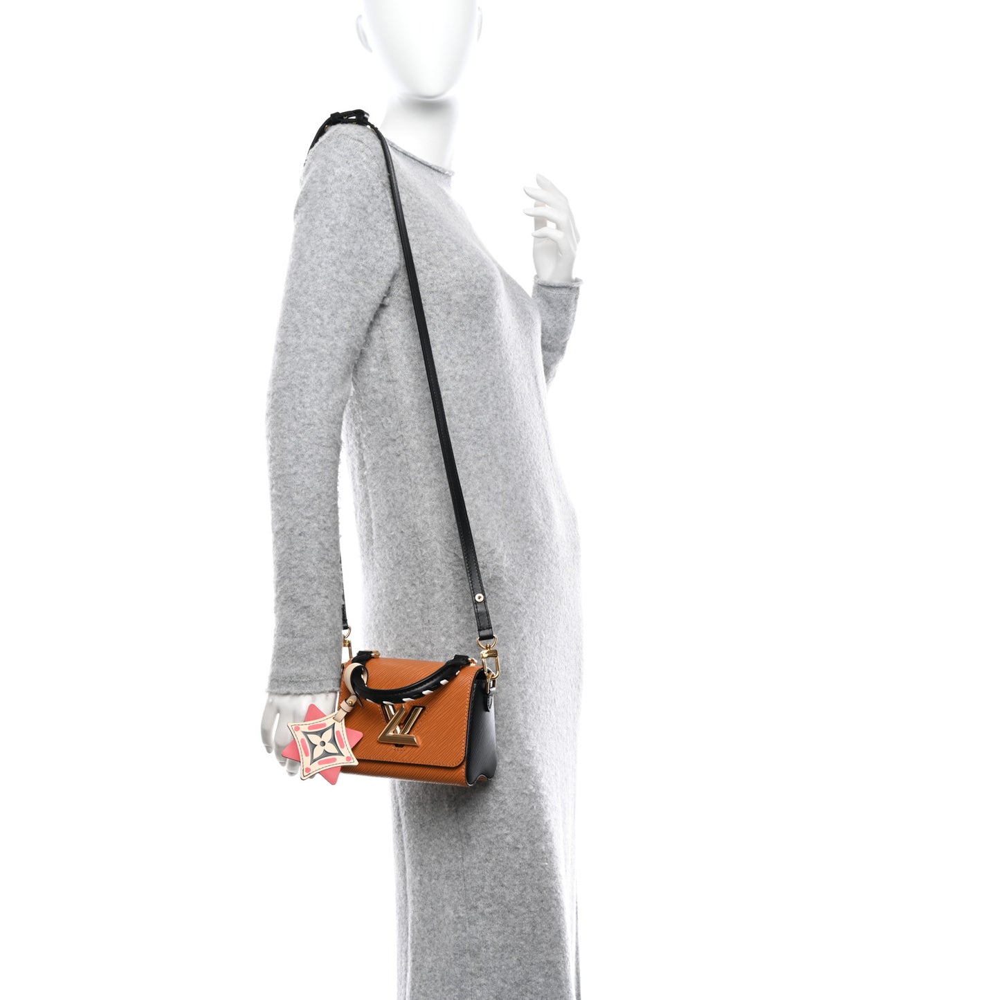 Epi Crafty Twist Shoulder Bag Mini Caramel