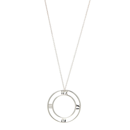 Tiffany Sterling Silver Large Atlas Open Pendant Necklace 1 of 5
