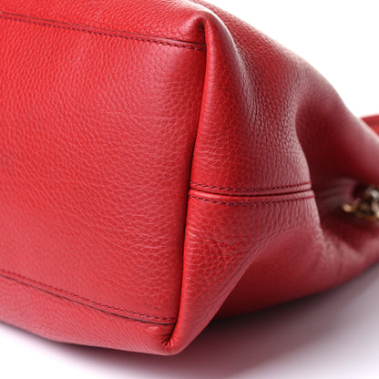 Gucci Pebbled Calfskin Medium Soho Chain Shoulder Bag Tabasco Red 11 of 14