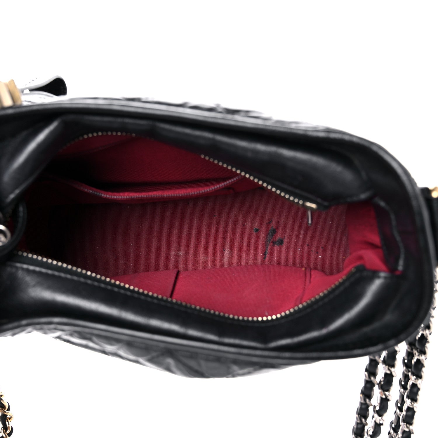 Chanel Aged Calfskin Quilted Small Gabrielle Hobo Black 5 of 17