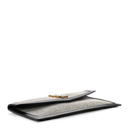 Saint Laurent Canvas Uptown Pouch Black White 4 of 10