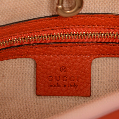 Gucci Pebbled Calfskin Medium Soho Chain Shoulder Bag Sun Orange 6 of 7