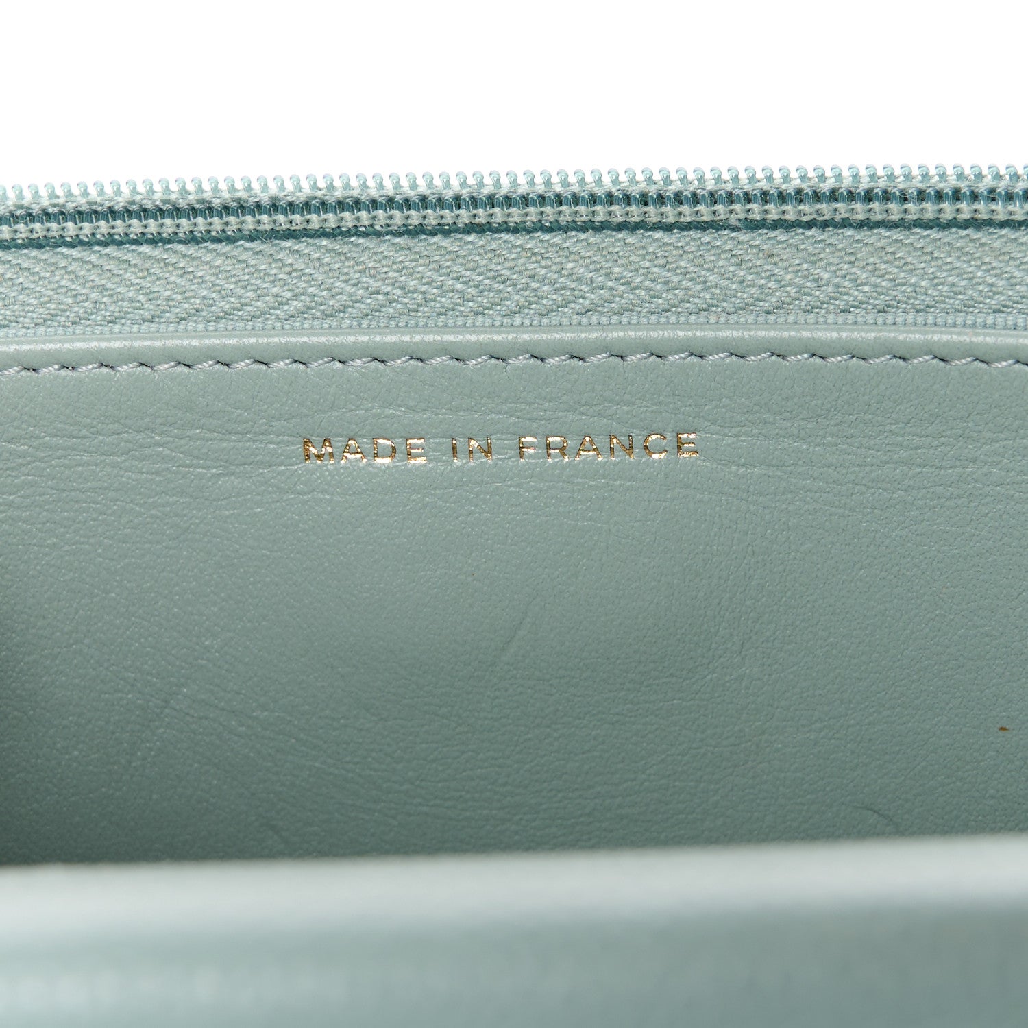 Chanel Caviar Quilted Wallet on Chain WOC Light Blue 7 of 12