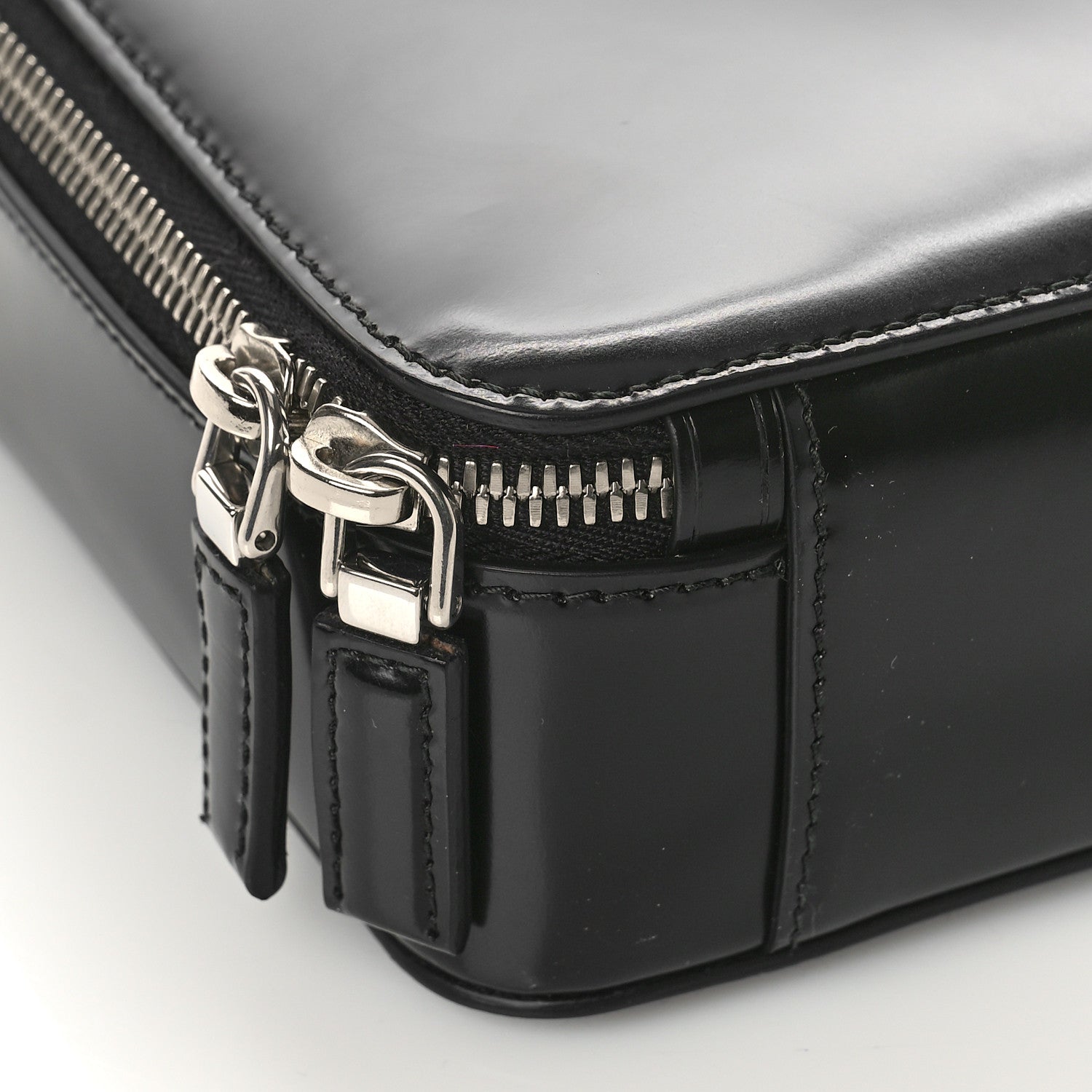 Prada Spazzolato Medium Brique Crossbody Bag Black 7 of 8