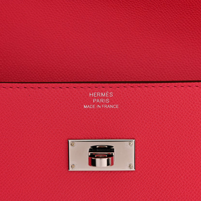 Hermes Madame Calfskin Kelly Pocket Long Wallet Rose Extreme 6 of 8
