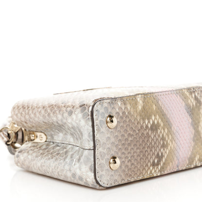 Louis Vuitton Metallic Snakeskin Capucines Mini Dore 8 of 9