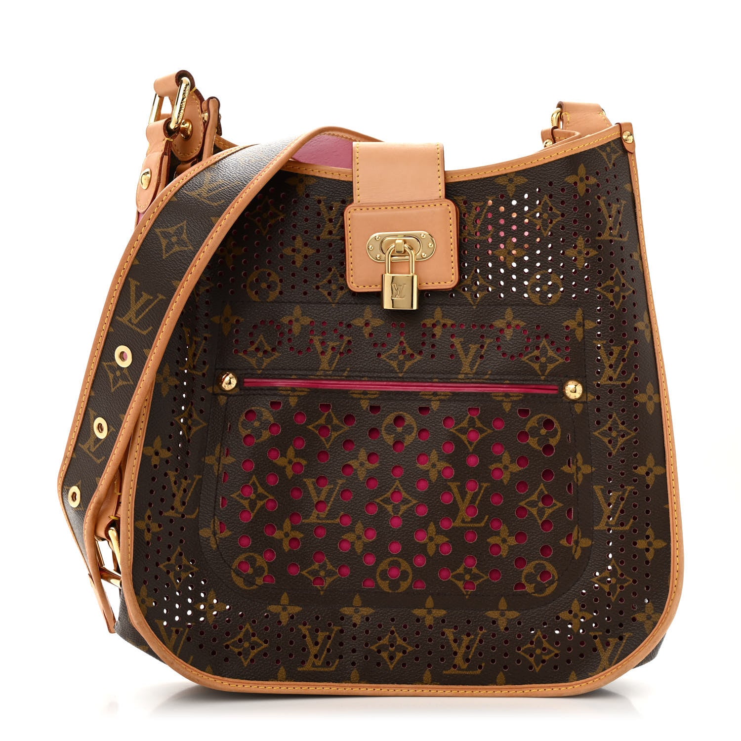 Louis Vuitton Monogram Perforated Musette Fuchsia 1 of 15