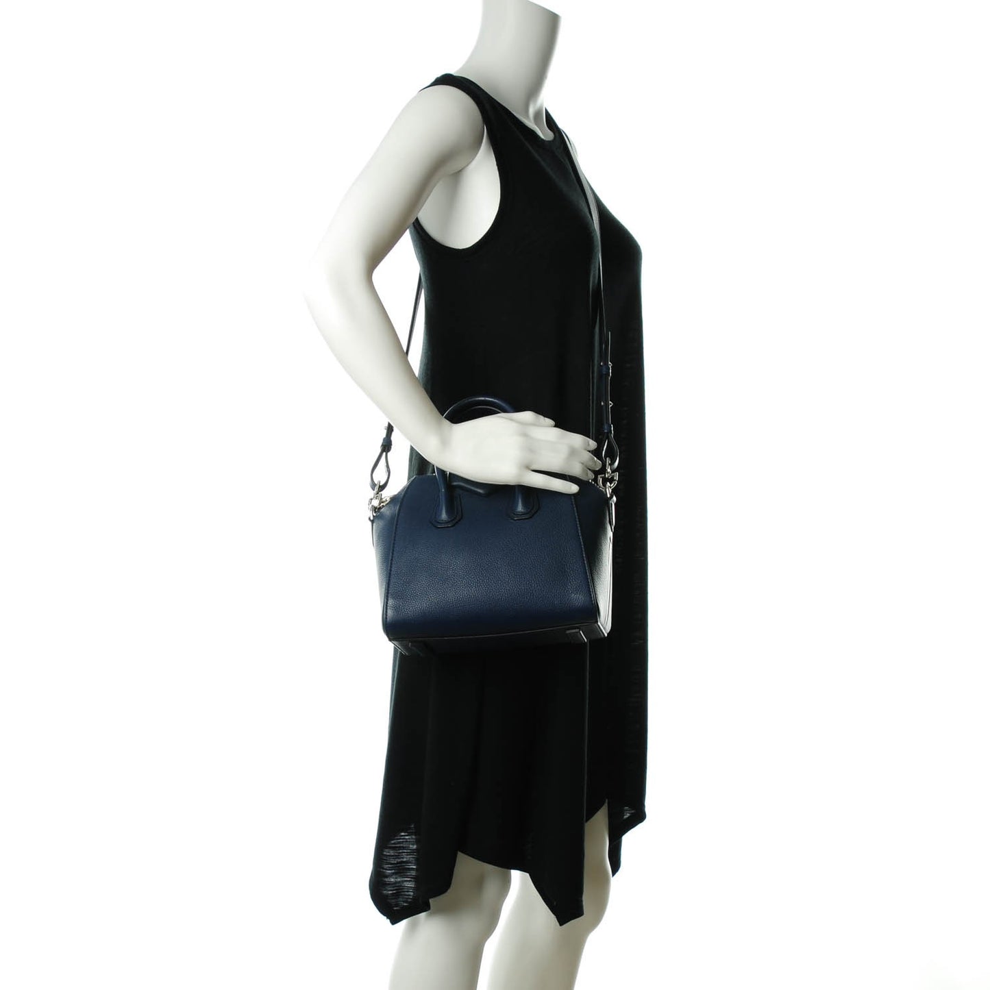 Sugar Goatskin Mini Antigona Navy