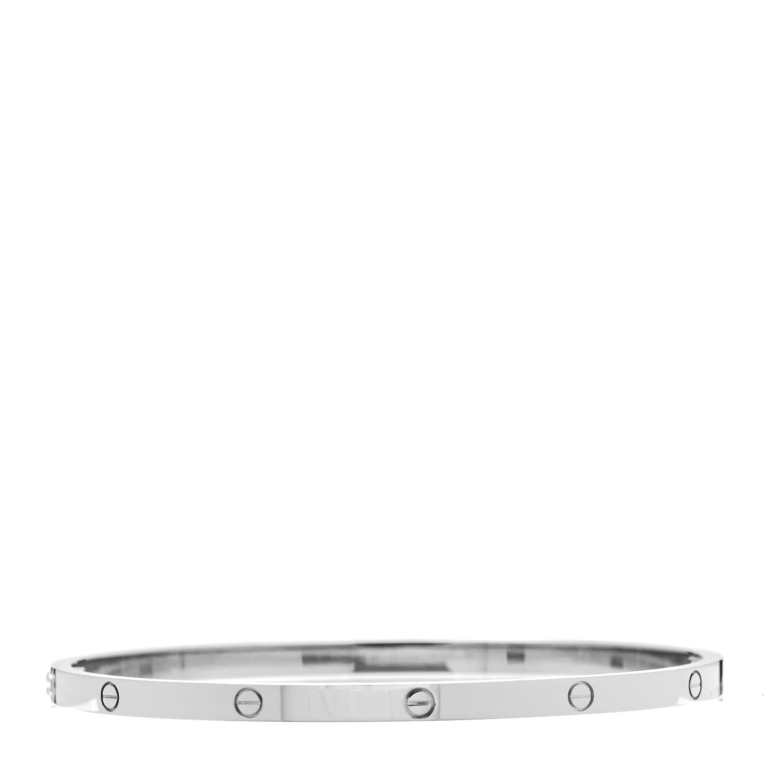 Cartier 18K White Gold Small LOVE Bracelet 19 3 of 5