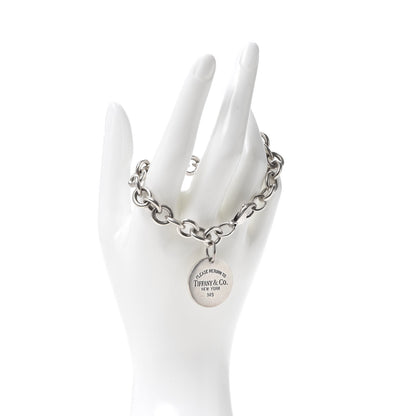 Tiffany Sterling Silver Return to Round Tag Charm Bracelet 2 of 4